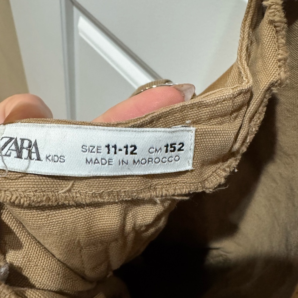 Zara Girls Tan Overalls with Adjustable Straps - Picture 5 of 5